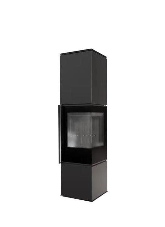 Kominek z płaszczem wodnym ZOSIA PW 14 kW DECO REN L P BLACK - Kominek z płaszczem wodnym ZOSIA PW 14 kW DECO